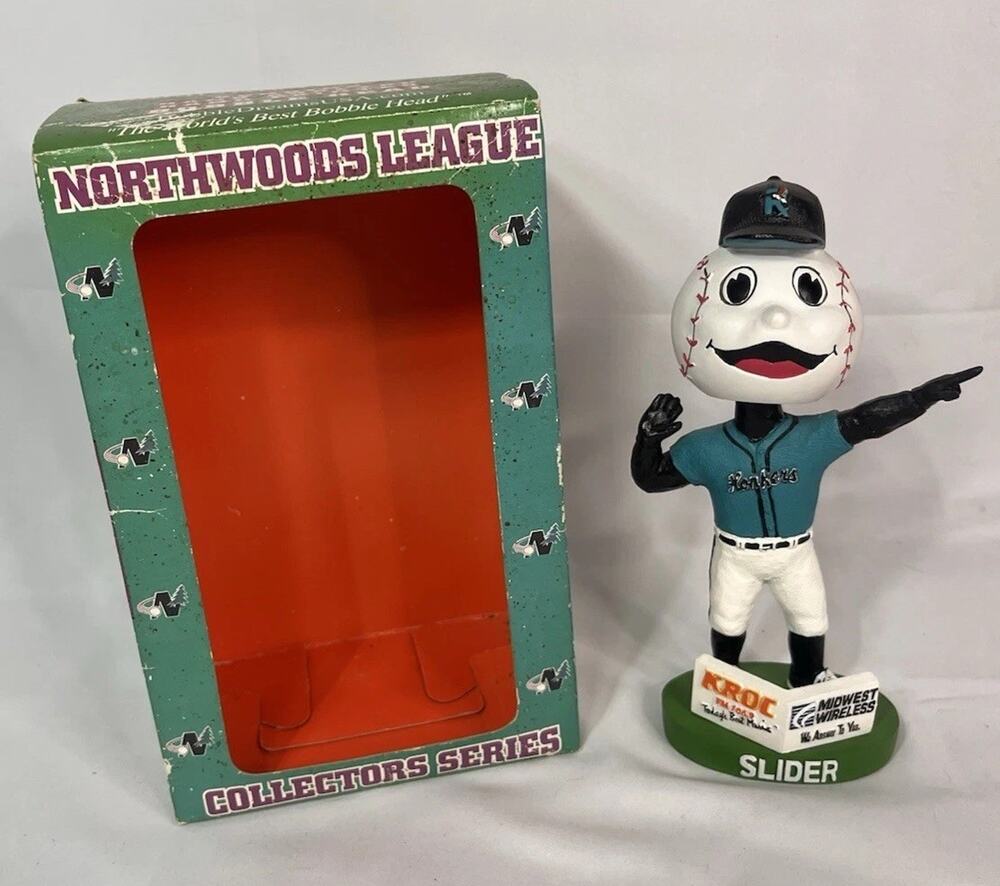 Vintage Northwoods League Rochester Honkers Slider Bobblehead In Box VERY CLEAN